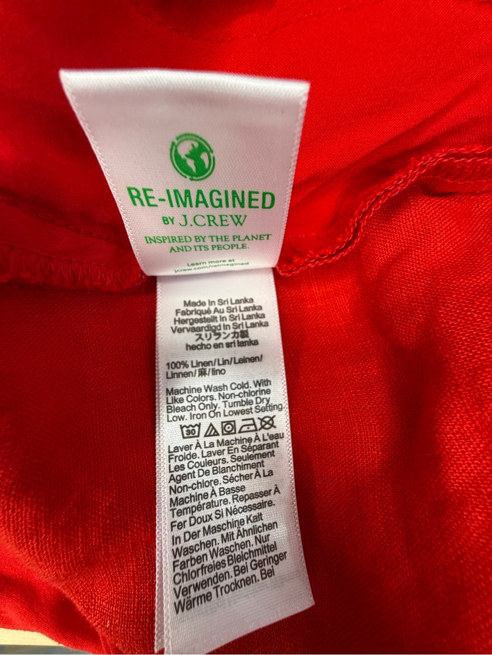 J. Crew Red Mid Rise 100% Linen Shorts - Picture 10 of 10